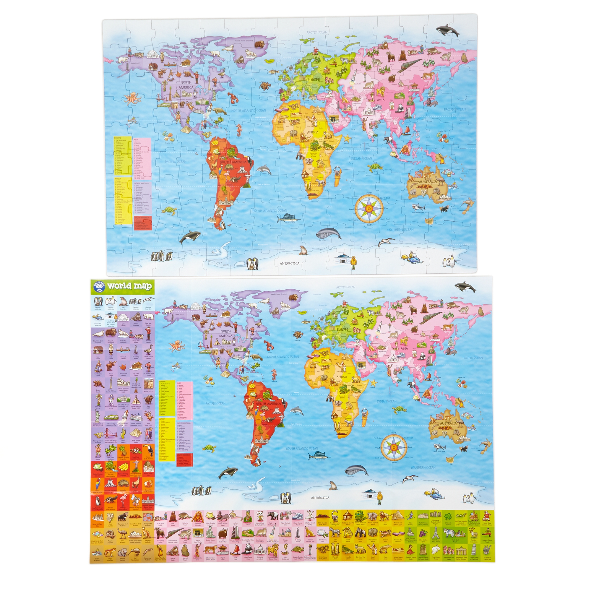 World Map Puzzle and Poster